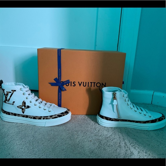 Louis Vuitton Cheetah Print High Tops - Picture 1 of 5